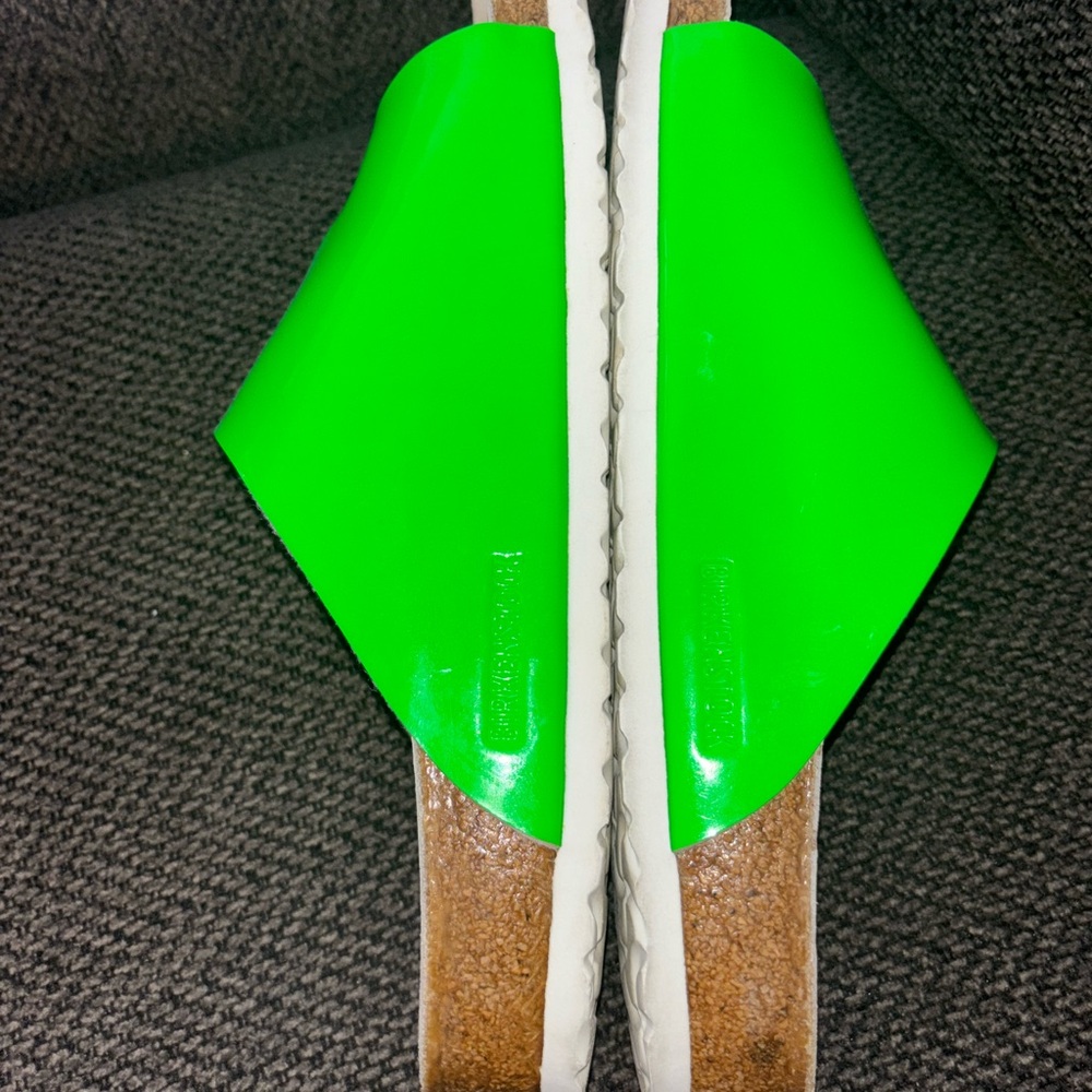 Birkenstock Opening Ceremony Womens Zurich Sandal Size 44 Green Neon Slide - Picture 3 of 5